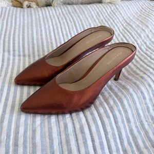 Pour La Victoire Metallic Brown Heels